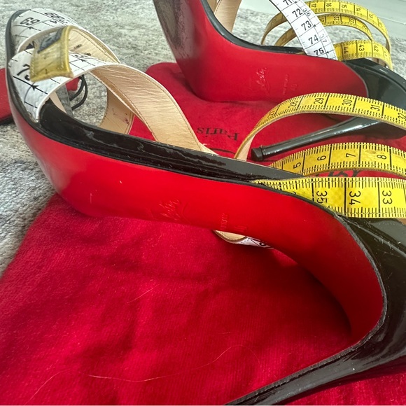 Christian Louboutin Vintage Trompe L'oeil Measuring Tape Strappy High Heels - Picture 14 of 16